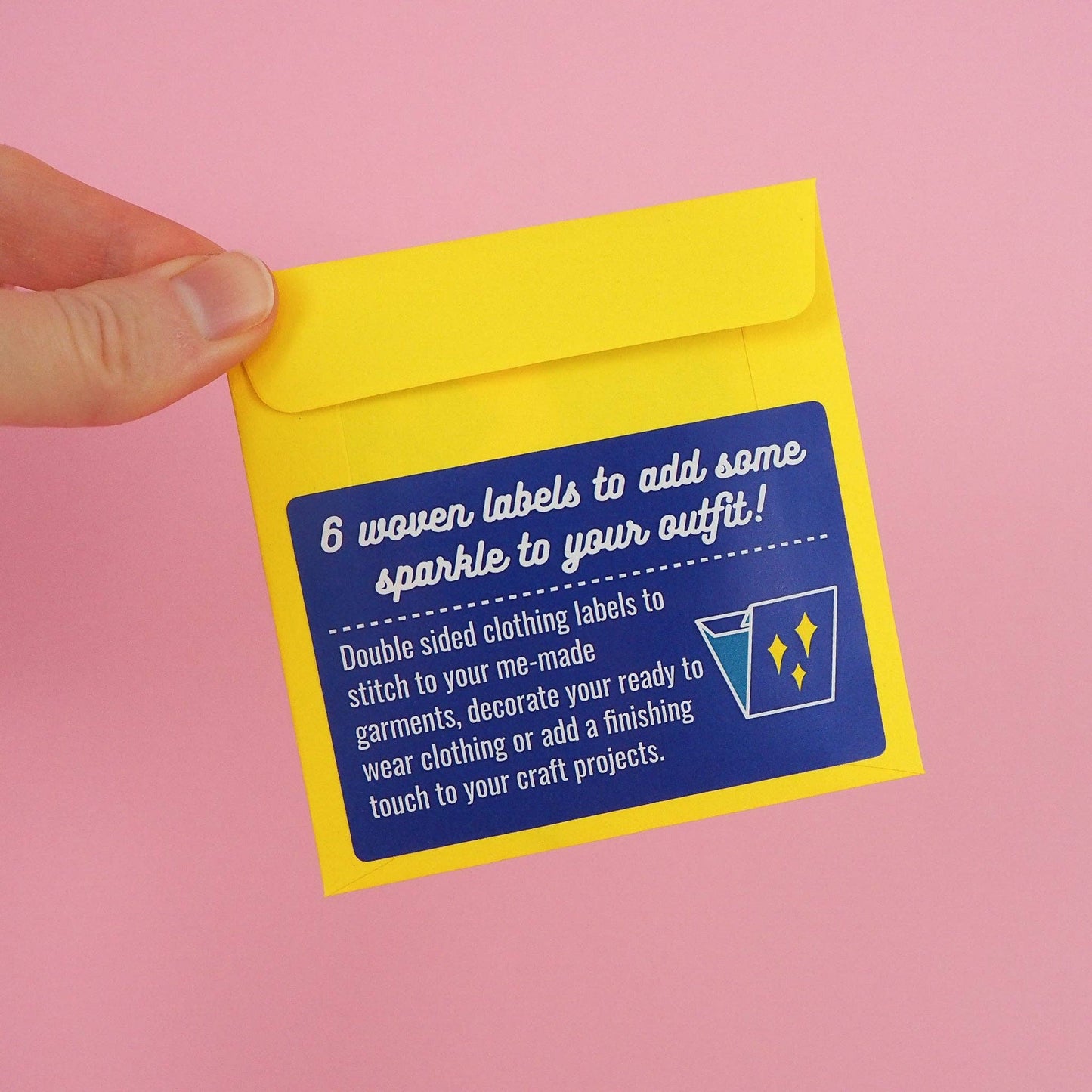 Woven Sew In Garment Labels 'Sparkle' Pack of 6