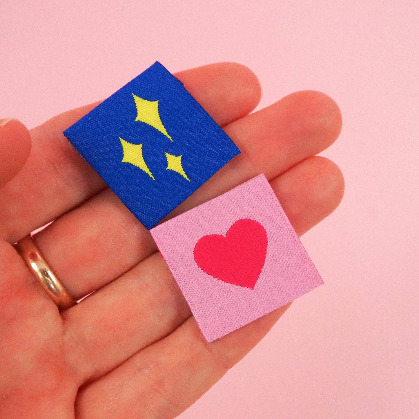 Woven Sew In Garment Labels 'Sparkle' Pack of 6