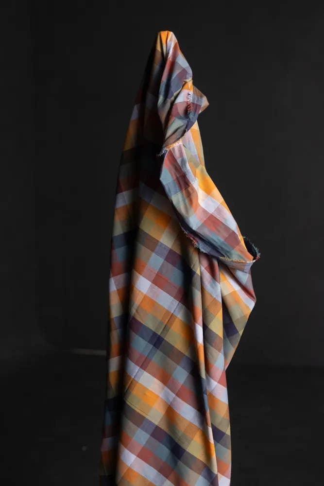 Merchant and Mills Organic Cotton Dressmaking Fabric 'Harvest Check'