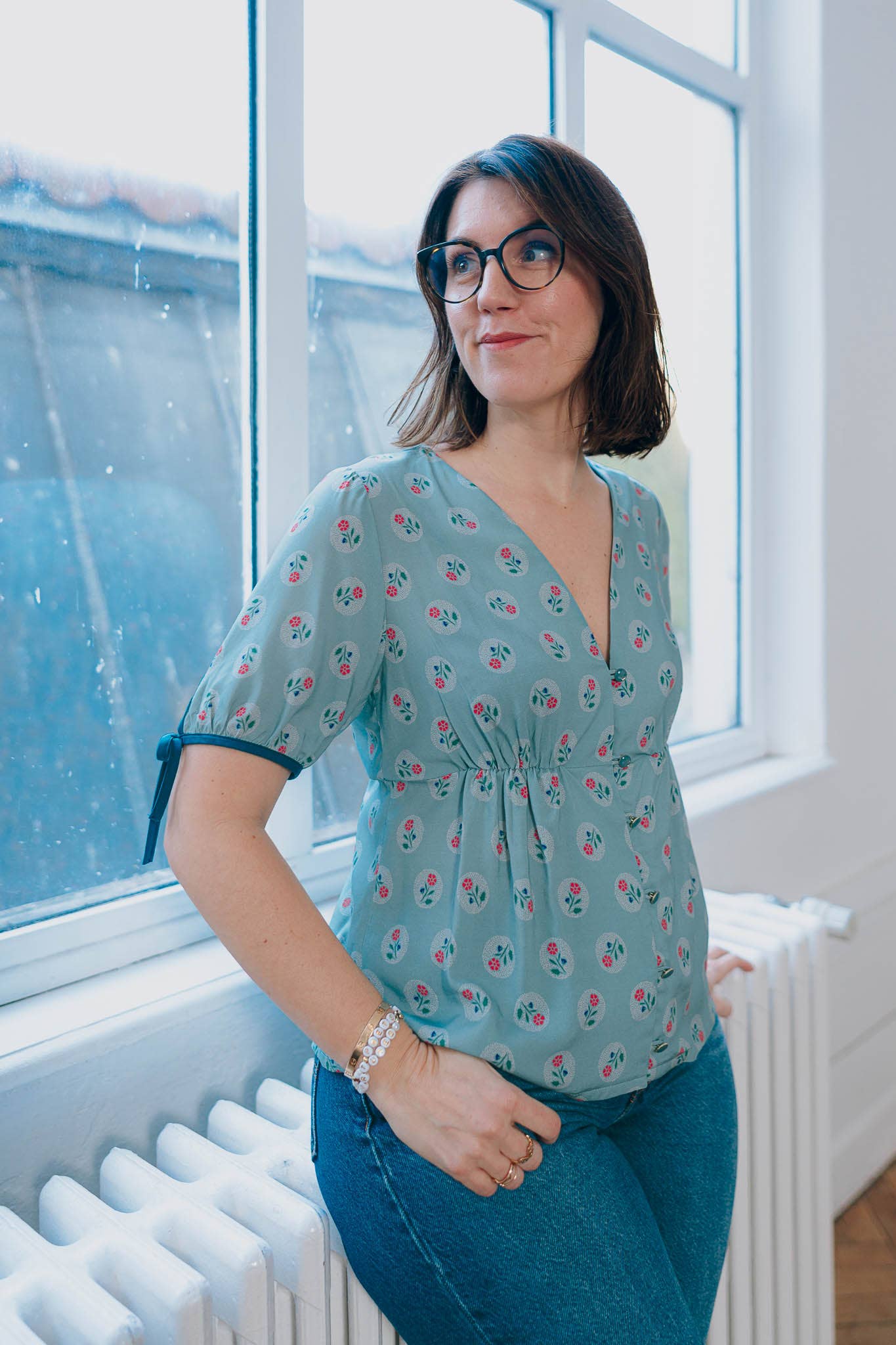 'Sweet Pea' Viscose dressmaking Fabric by Lise Tailor - Spring Collection 2025