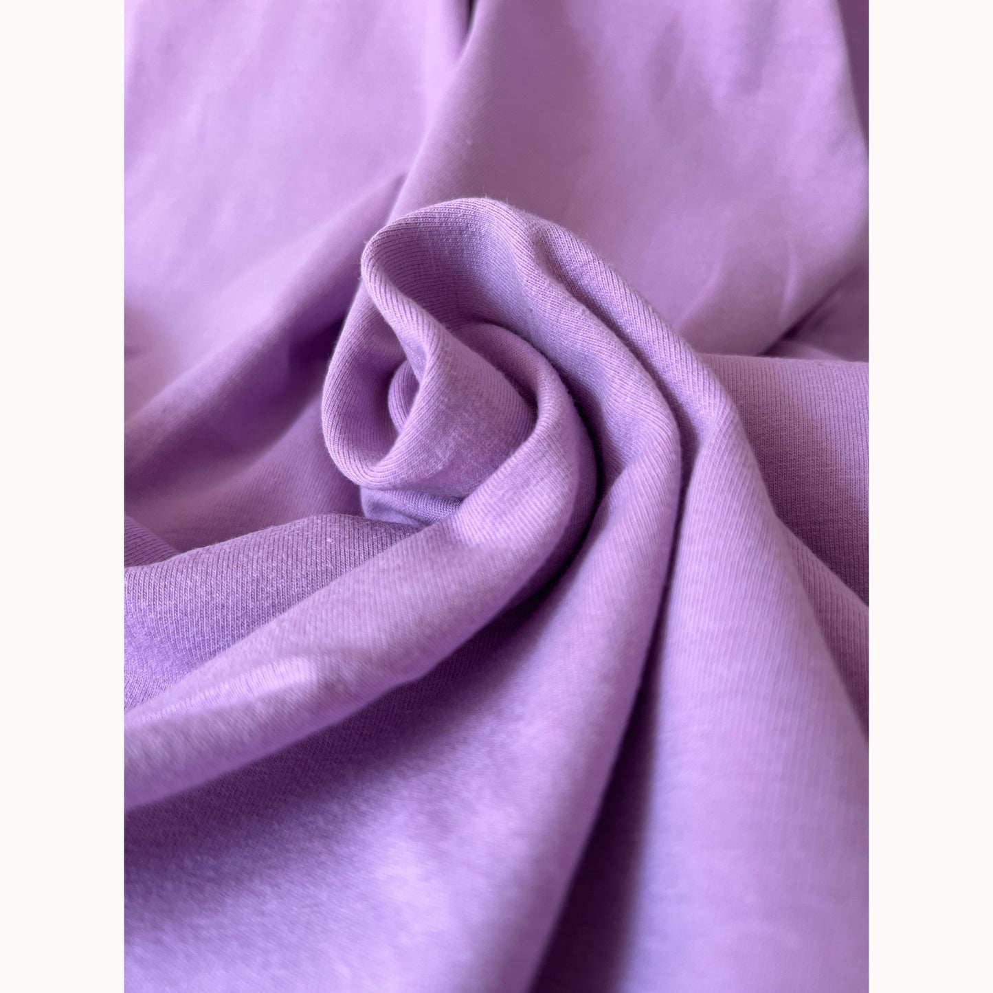 Summer Solids Cotton Jersey Fabric in 'Lilac' Oeko-Tex Certified, 150cm Wide