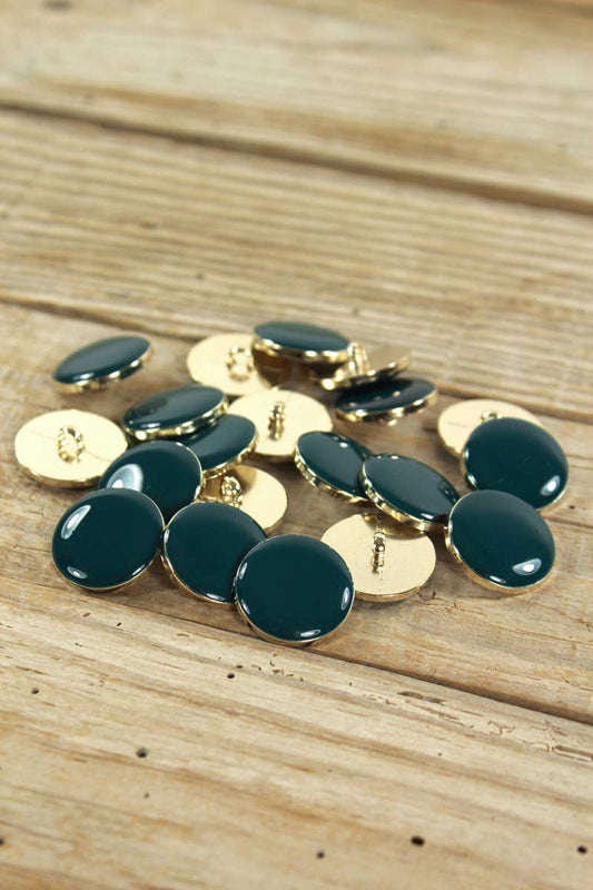Dark Lagune Chic Buttons, 10mm