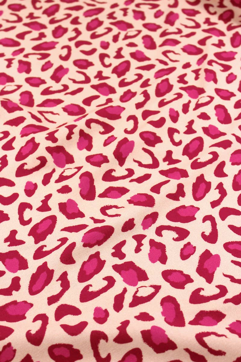 BACK IN STOCK - Viscose Dressmaking Fabric 'Bagheera' by Eglantine et Zoé in Pomegranate Red