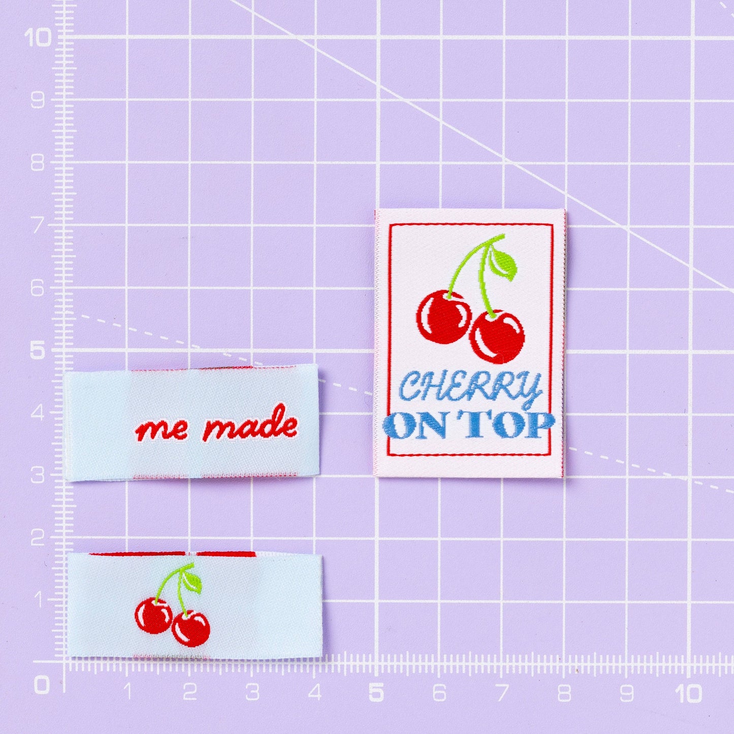 Little Rosy Cheeks Woven Sewing Labels - Cherry on Top