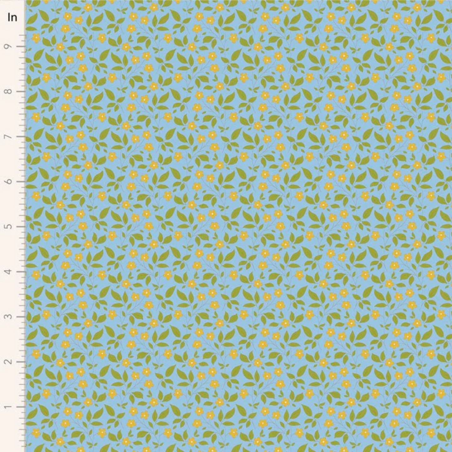 Tela de algodón Tilda Sunday Brunch, diseño Tipsy en color cielo, para acolchado, manualidades y confección.