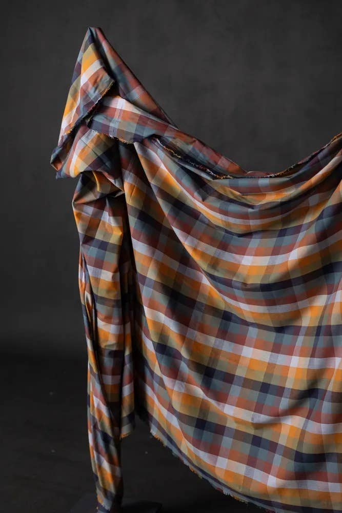 Merchant and Mills Organic Cotton Dressmaking Fabric 'Harvest Check'