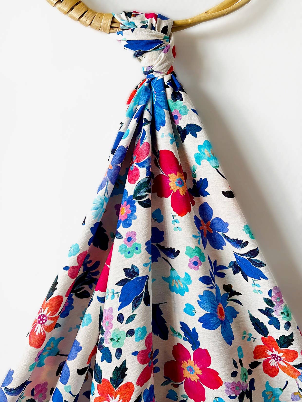 Just In - Vibrant Floral Viscose Dressmaking Fabric 'Naia' Designed by My Dress Made
