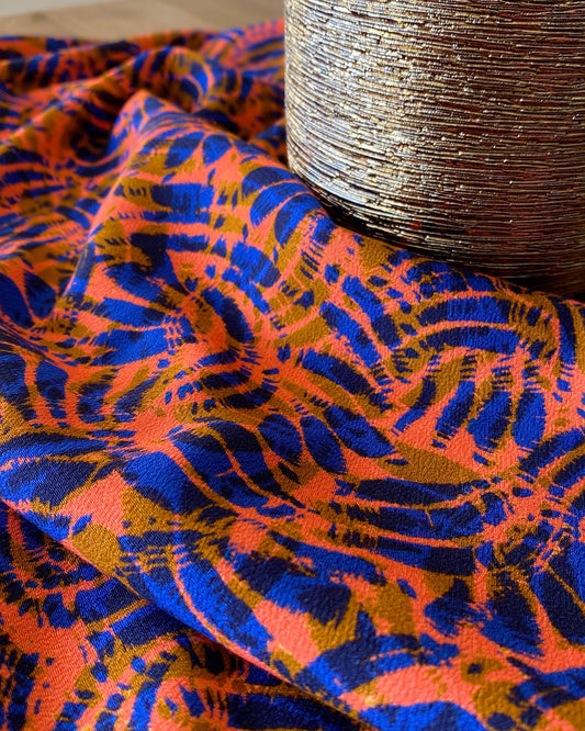 My Dress Made French Viscose Crepe Dressmaking Fabric 'Savana'