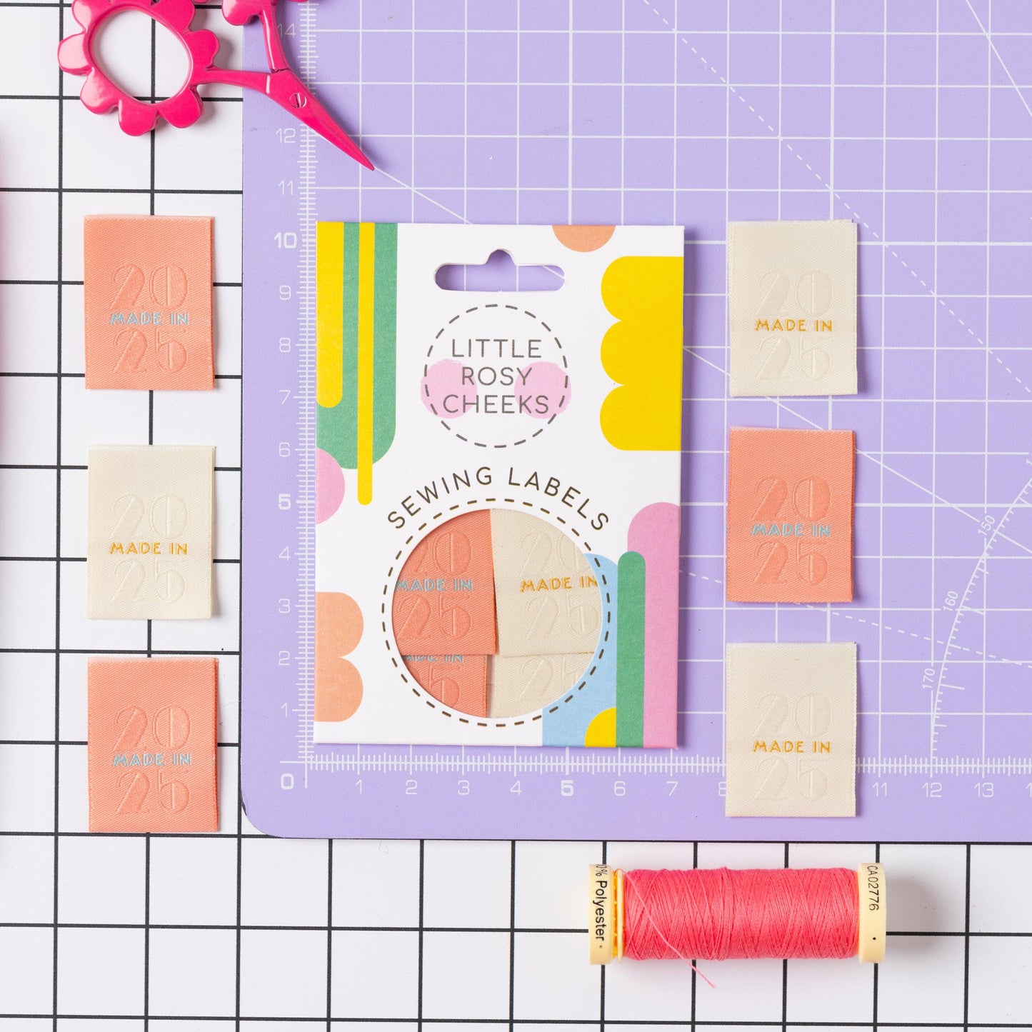 Little Rosy Cheeks Woven Sewing Labels - Made in 2025