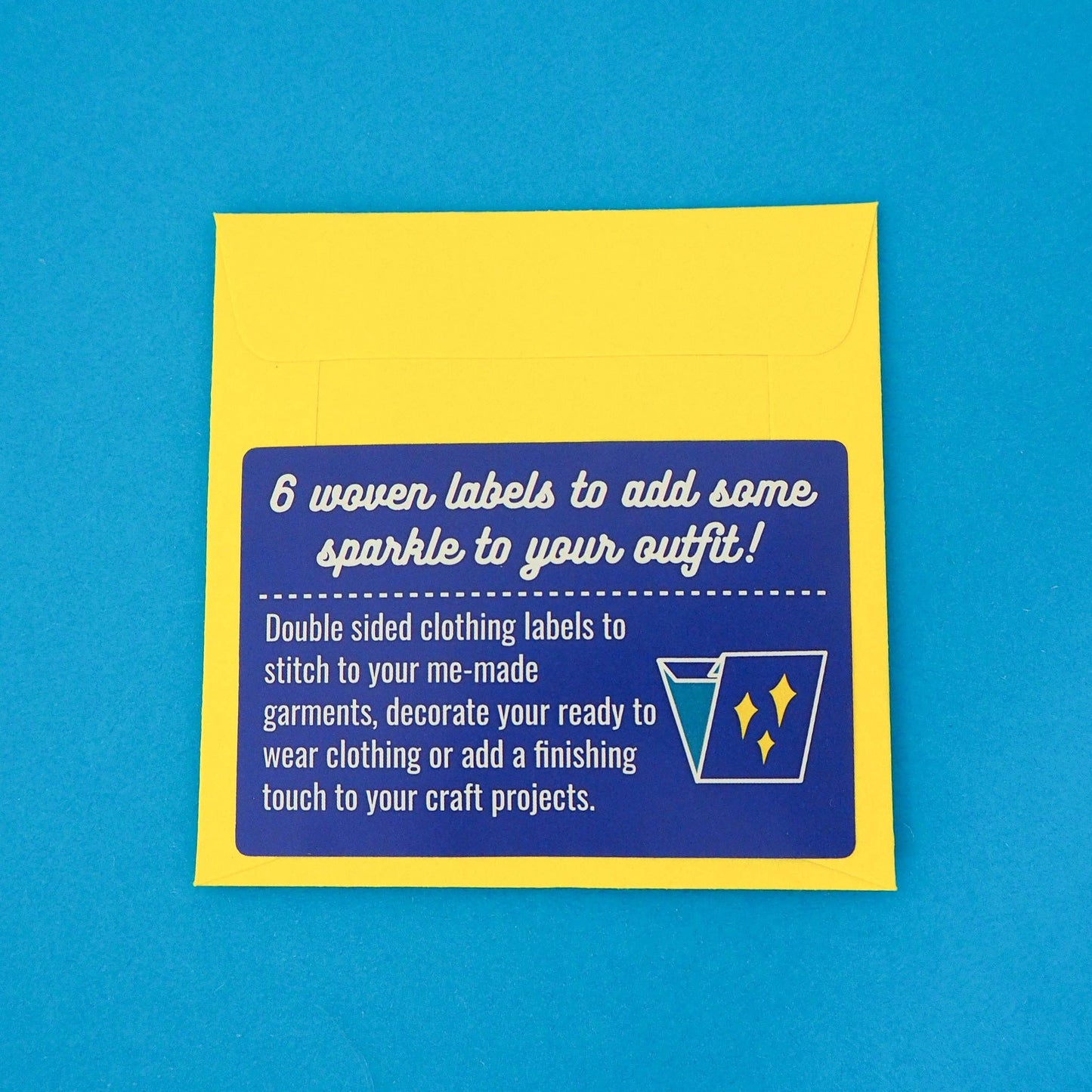 Woven Sew In Garment Labels 'Sparkle' Pack of 6