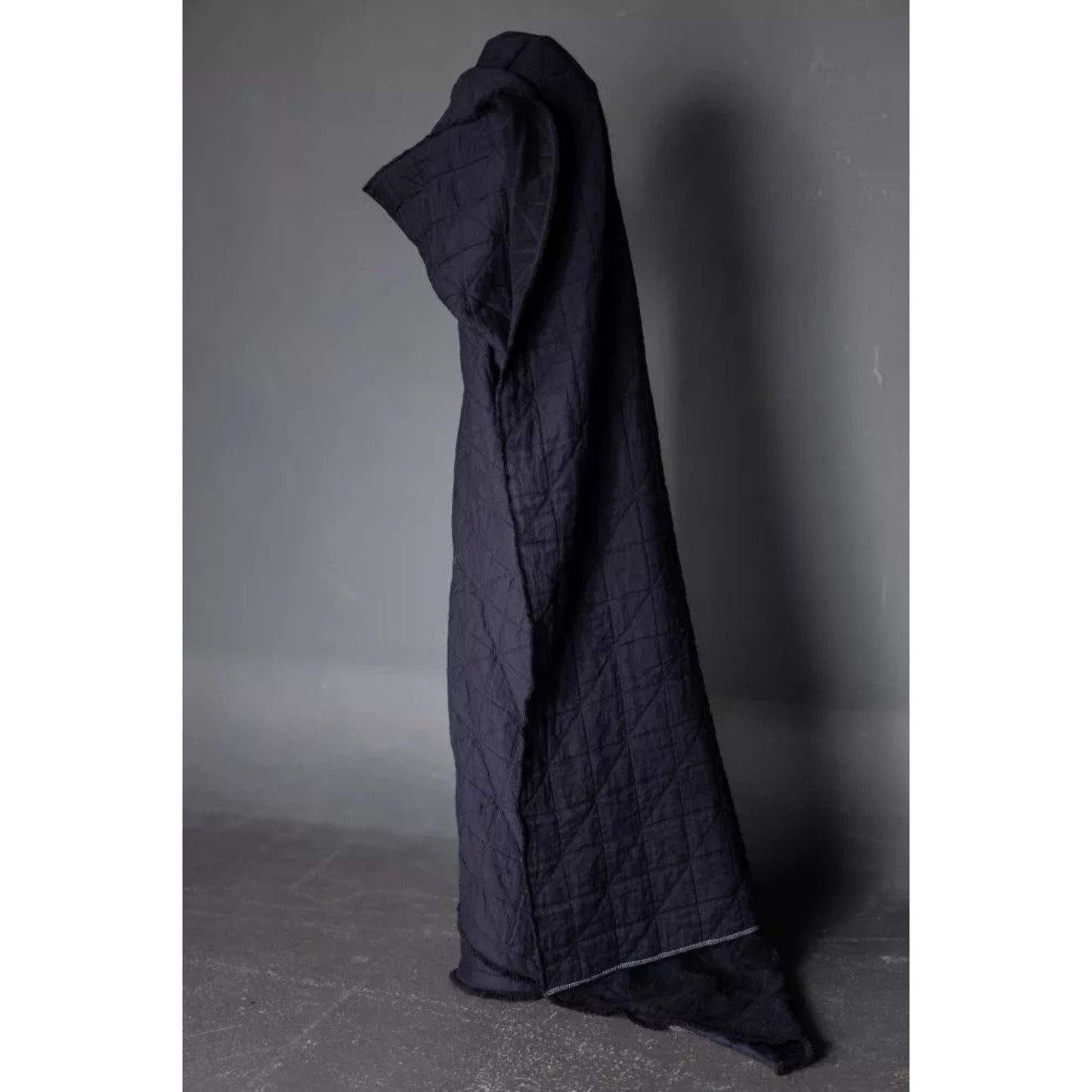 Merchant and Mills Quilted Jacquard Indian Cotton Dressmaking Fabric Navy Blue 'Maisy'