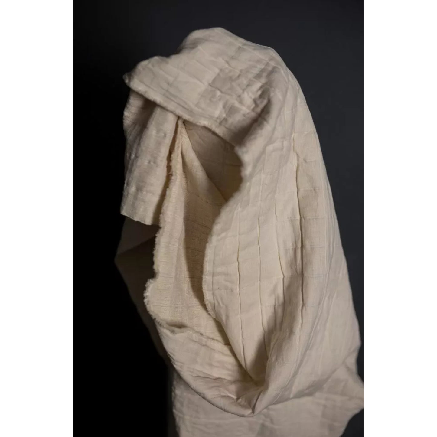 Quilted Jacquard Indian Cotton Dressmaking Fabric by Merchant and Mills 'Natural Square'