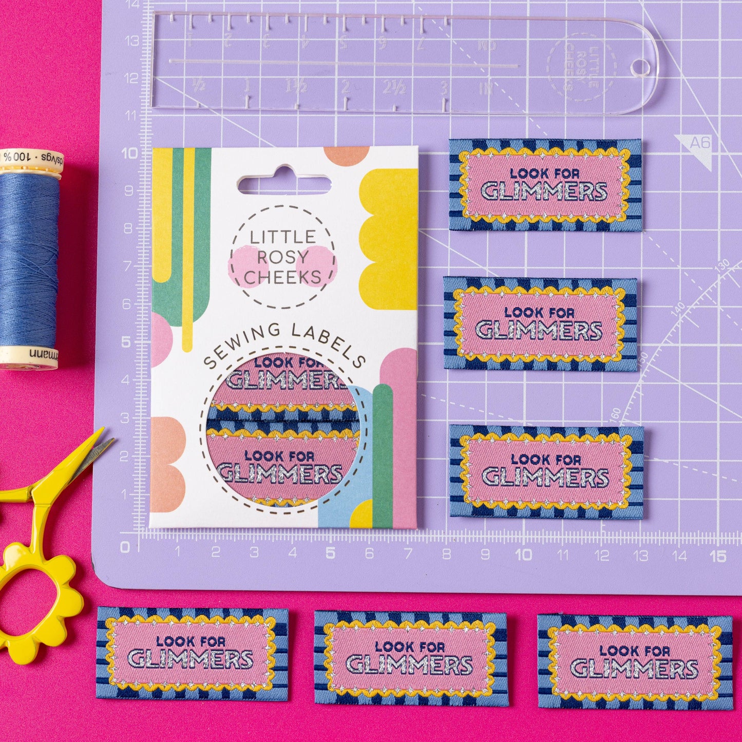 Little Rosy Cheeks Woven Sewing Labels - Look for Glimmers