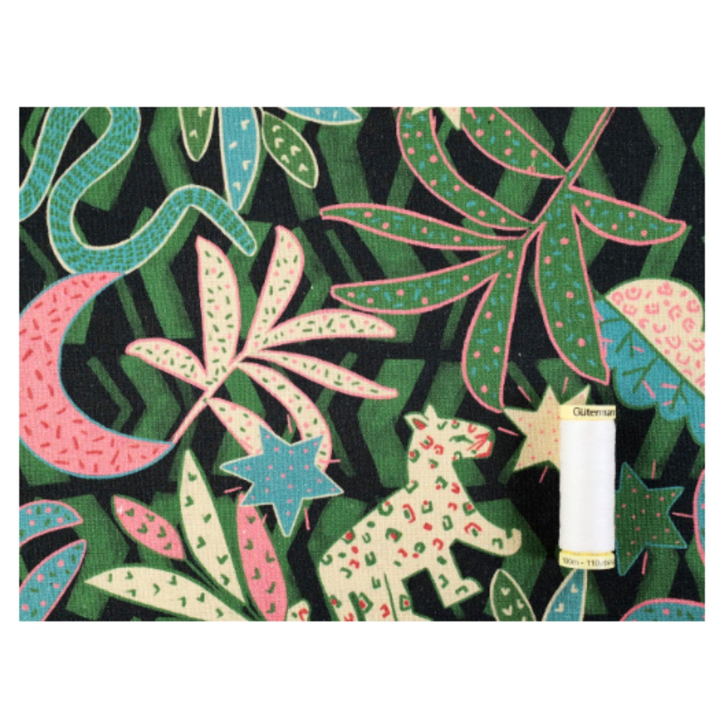 Viscose Linen Dressmaking Fabric 'Leo's Jungle' by Fabric Godmother