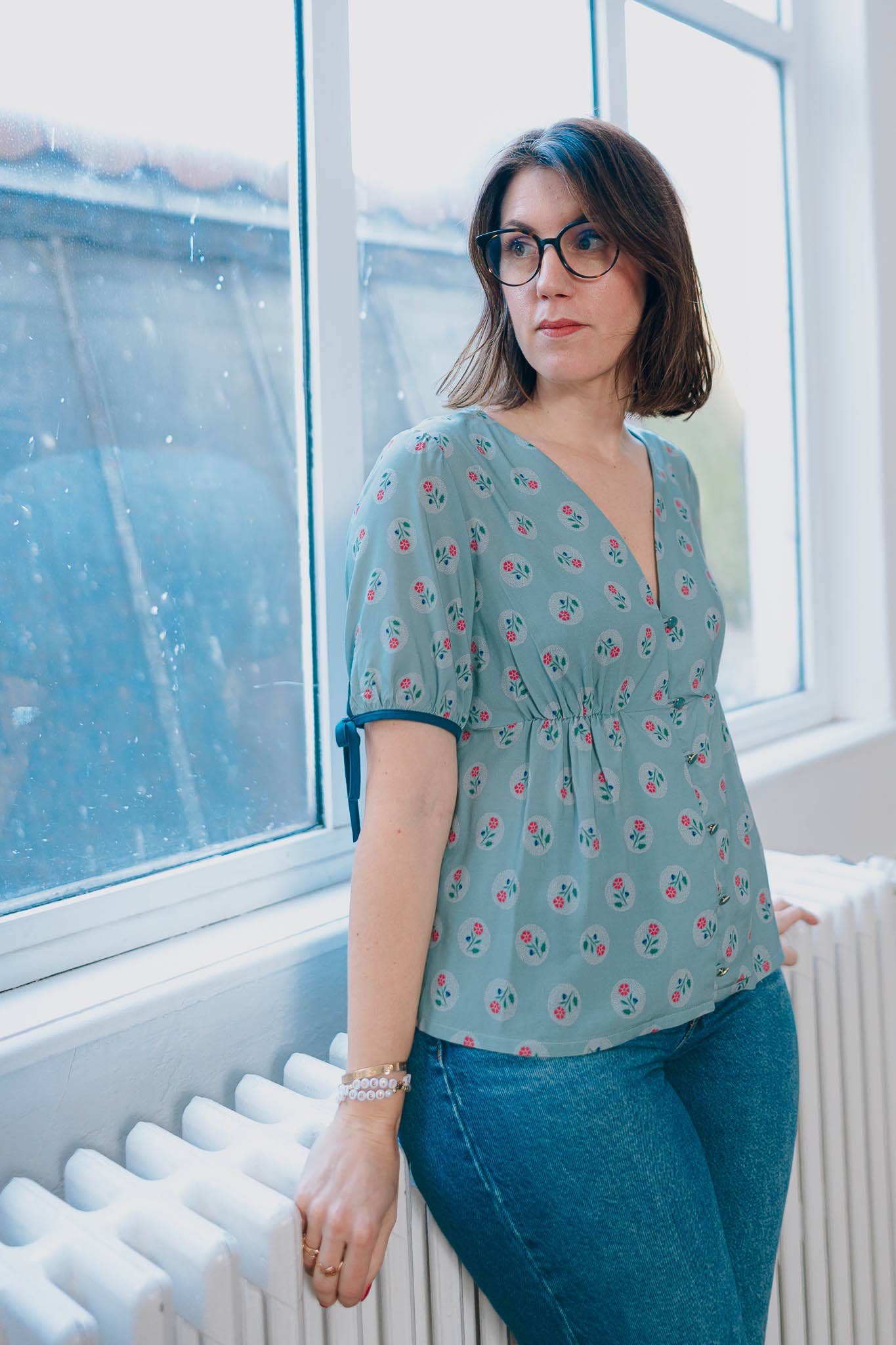 'Sweet Pea' Viscose dressmaking Fabric by Lise Tailor - Spring Collection 2025