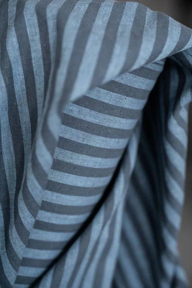 Merchant and Mills Oeko-Tex Certified Organic Cotton Linen Dressmaking Fabric in 'Tully Stripe'