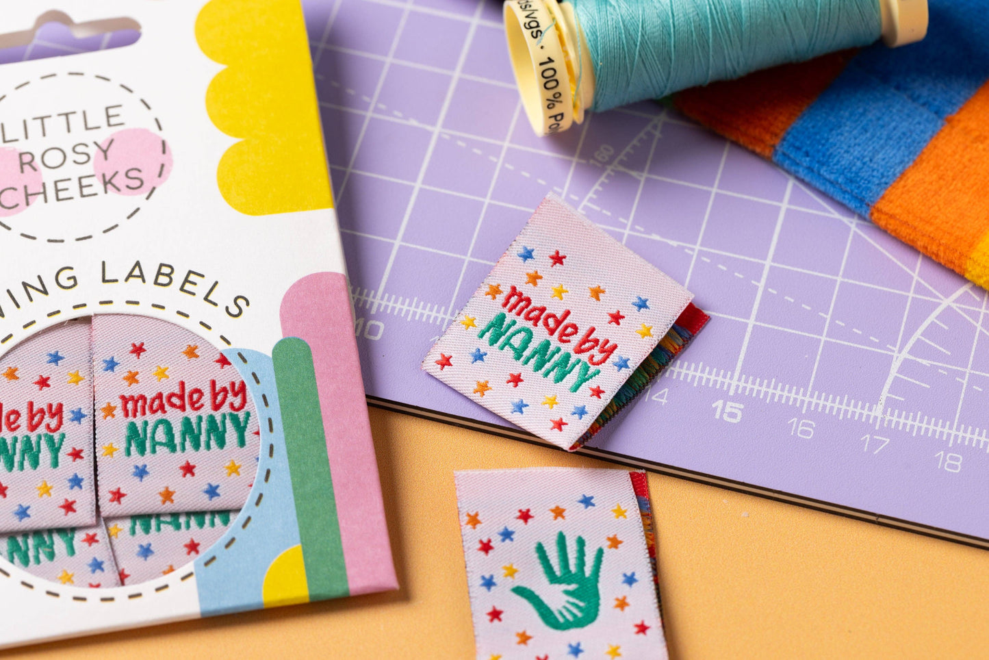 Little Rosy Cheeks Woven Sewing Labels - Made By Nanny 2.0