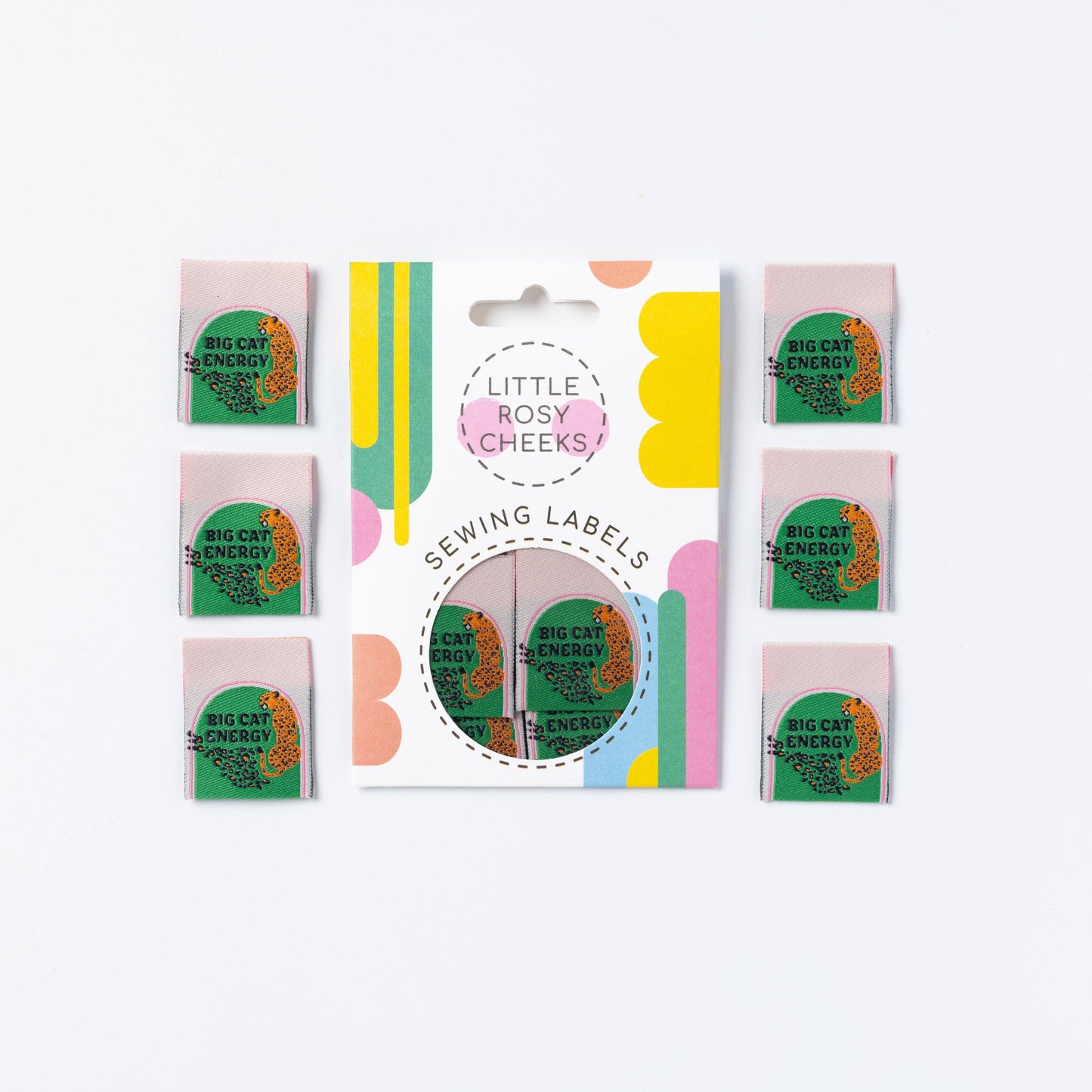 Little Rosy Cheeks Woven Sewing Labels - Big Cat Energy