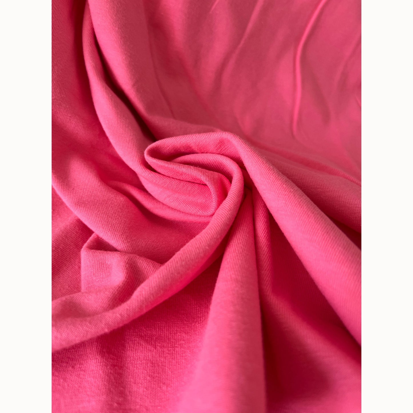 Summer Solids Cotton Jersey Fabric in 'Pink' Oeko-Tex Certified, 150cm Wide