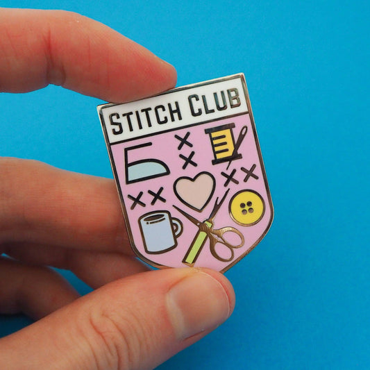 Enamel Pin Sewing Gift, Pastel Stitch Club