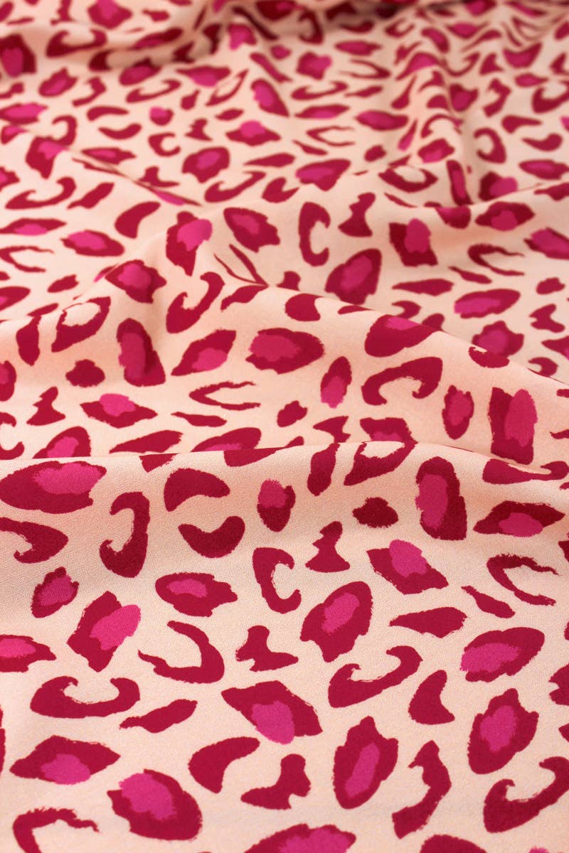 BACK IN STOCK - Viscose Dressmaking Fabric 'Bagheera' by Eglantine et Zoé in Pomegranate Red