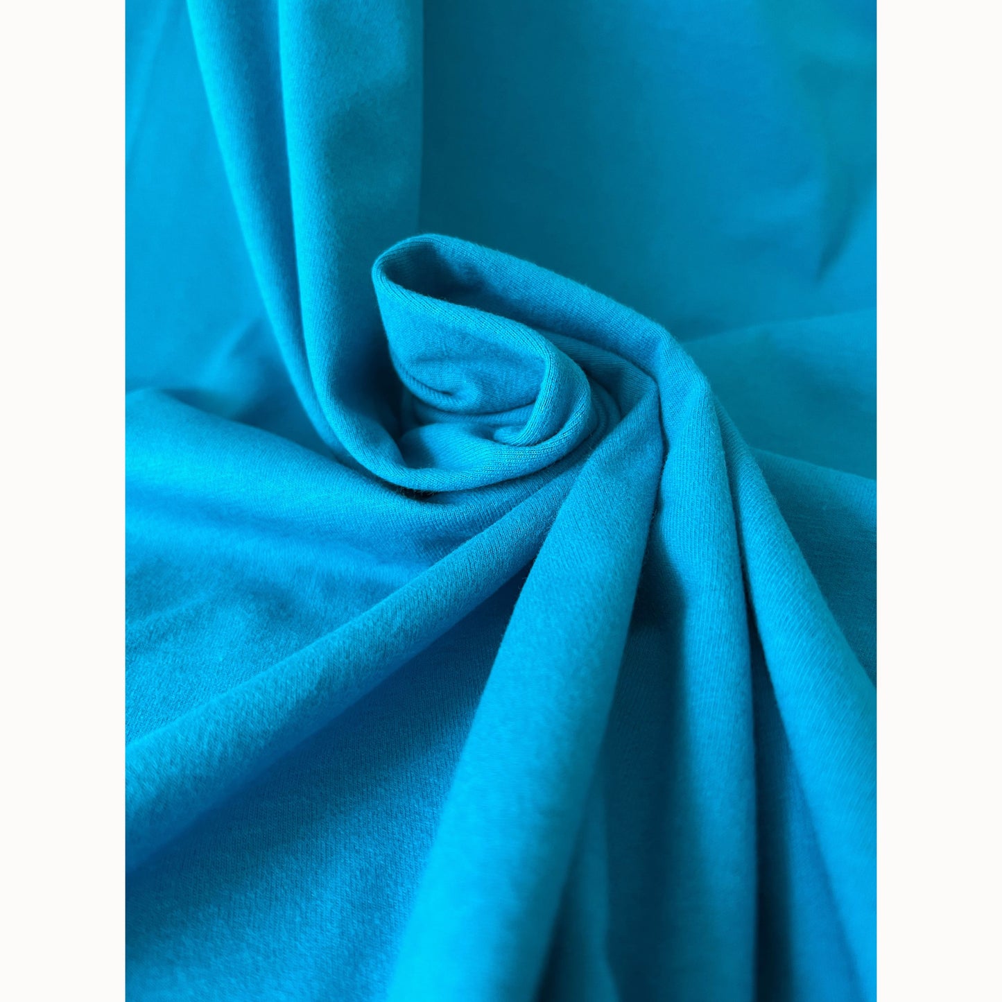 Summer Solids Cotton Jersey Fabric in 'Petrol' Oeko-Tex Certified, 150cm Wide