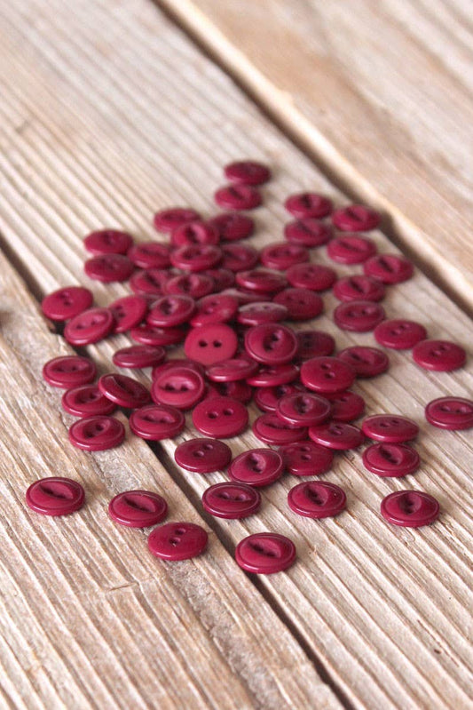 Pomegranate Red Essential Buttons, 11mm