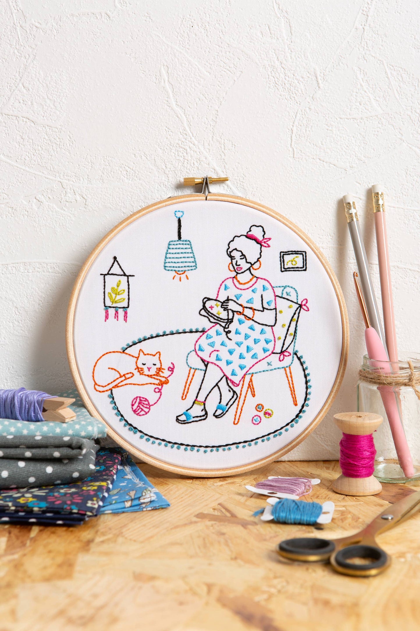 Kit de bordado y costura (Relax), kit completo de manualidades