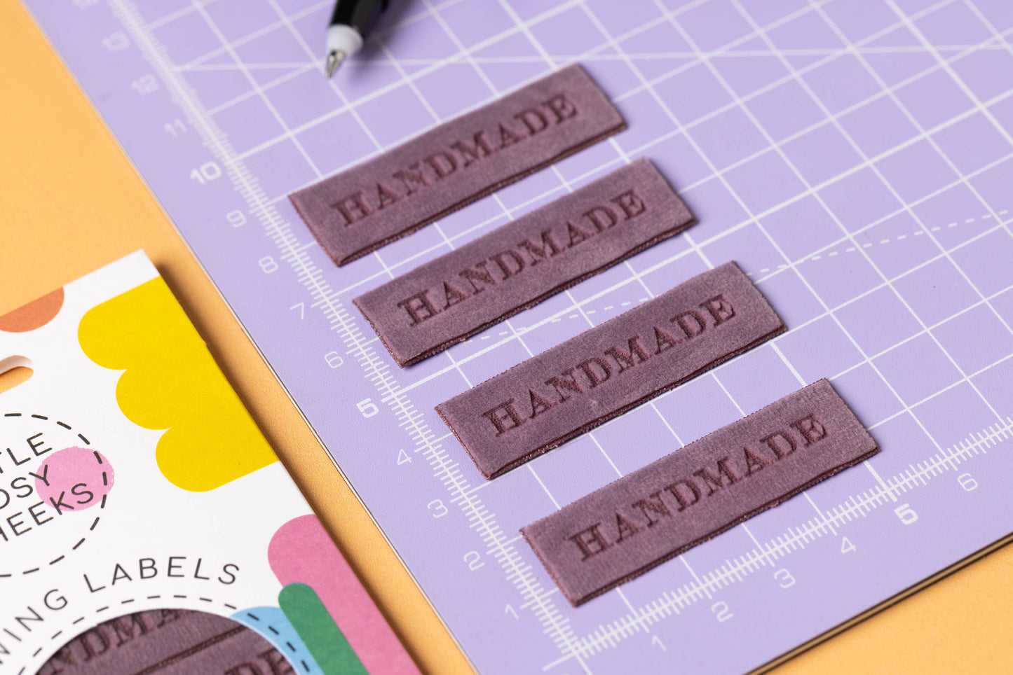 Little Rosy Cheeks Woven Sewing Labels - Handmade Velvet LILAC