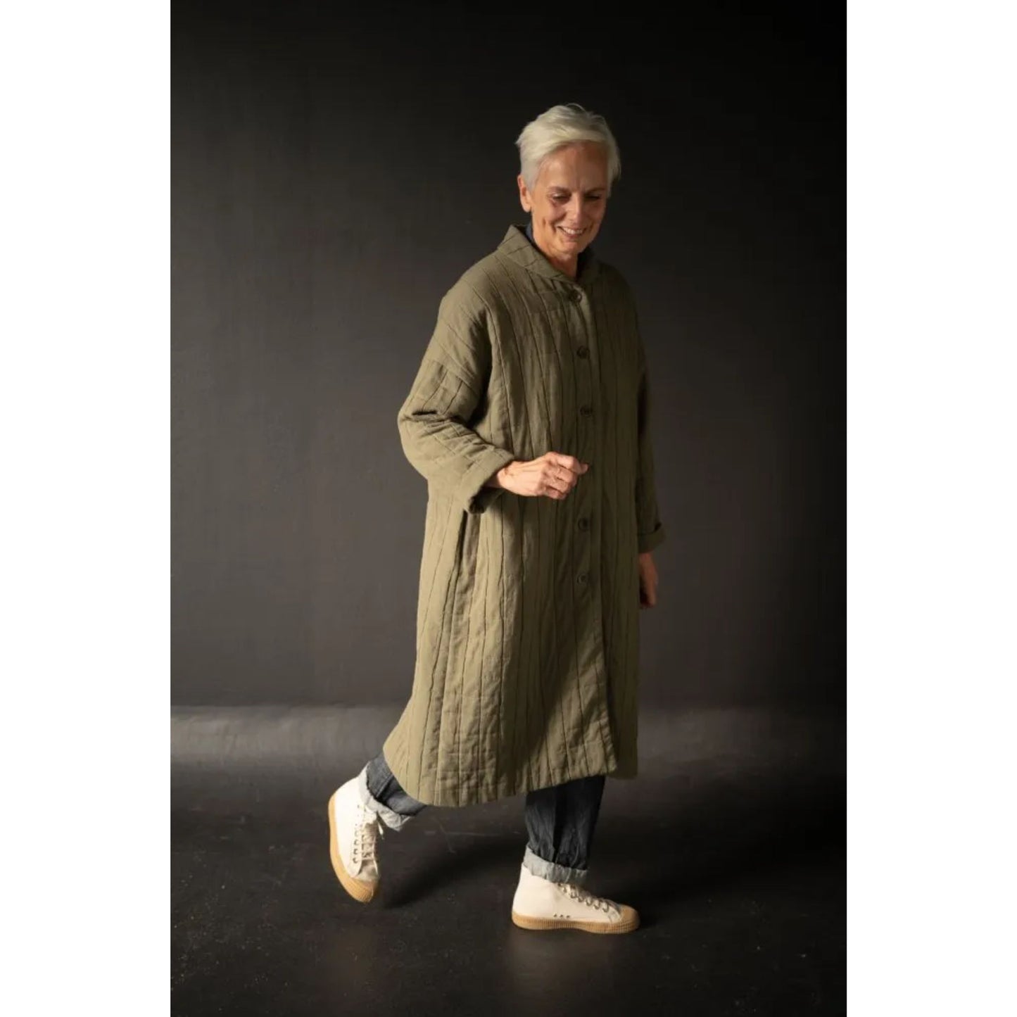 Quilted Jacquard Indian Cotton Dressmaking Fabric 'Hardy Falls' by Merchant and Mills