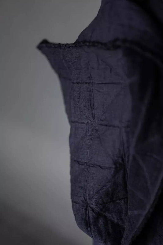 Merchant and Mills Quilted Jacquard Indian Cotton Dressmaking Fabric Navy Blue 'Maisy'