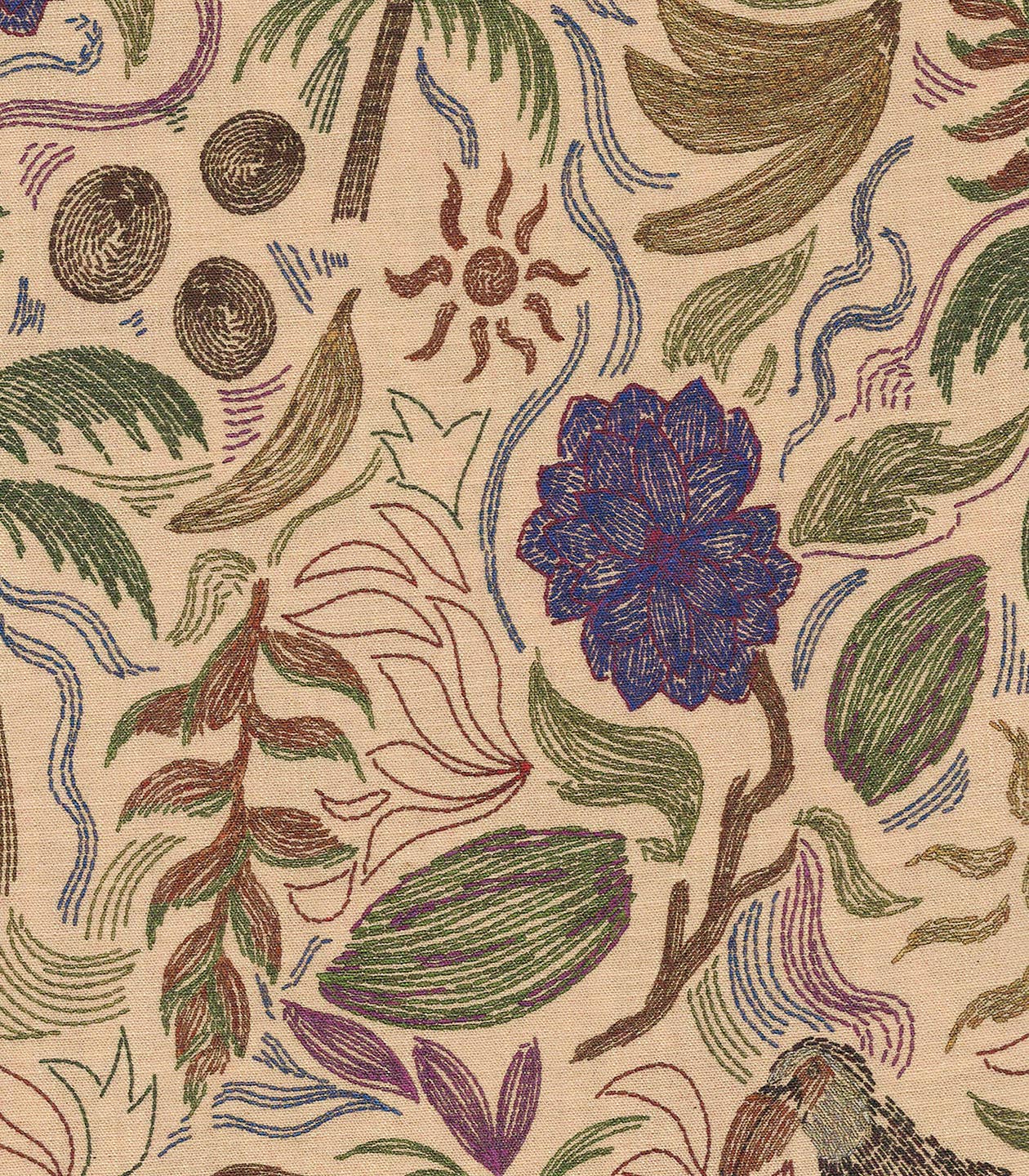 Viscose Crepe Dressmaking Fabric 'Tropical' by French Designer Cousette