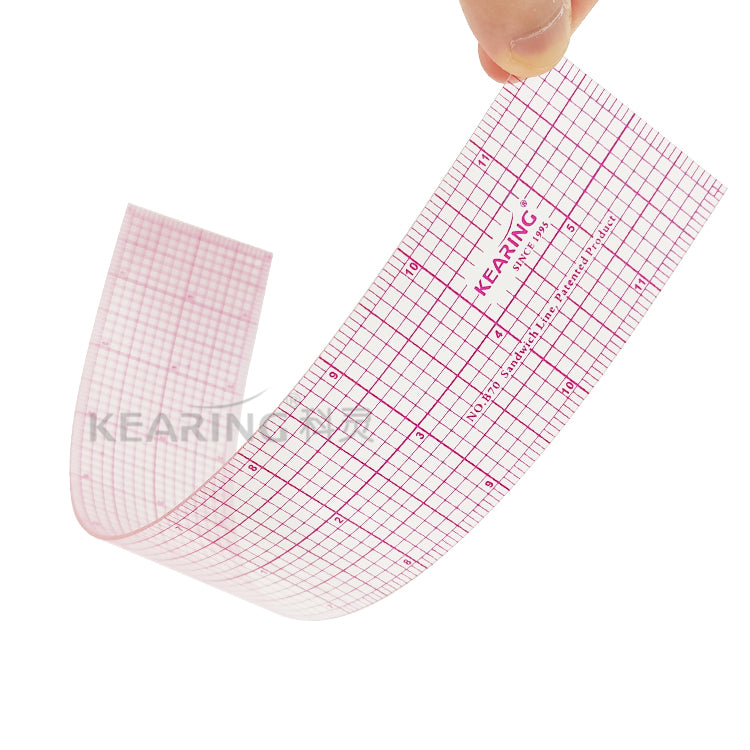 Kearing 2" Wide Transparent Pattern Grading Ruler Available in 18" or 12" Lengths