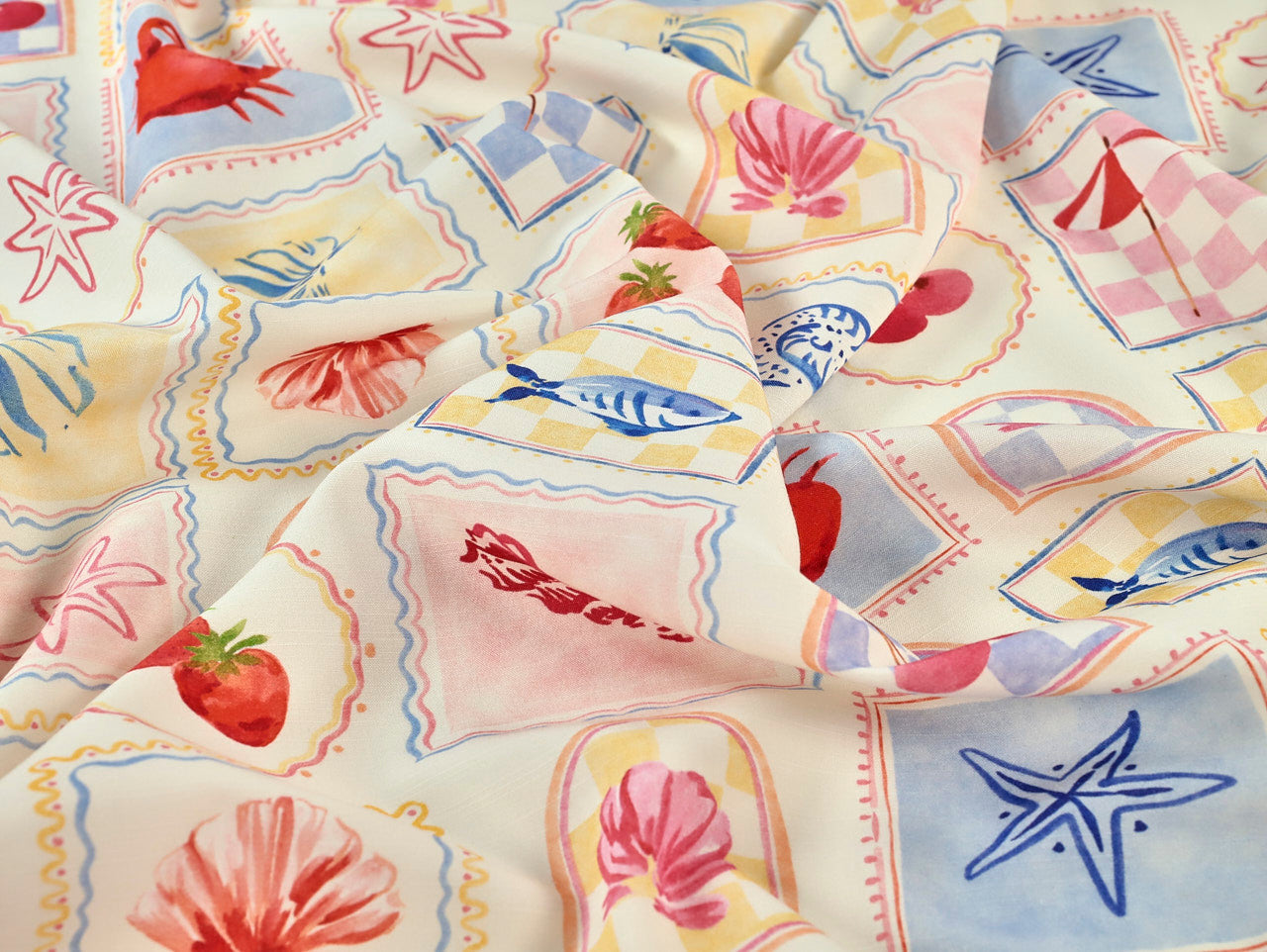 Fabric Godmother Cartolina Viscose Linen Ivory