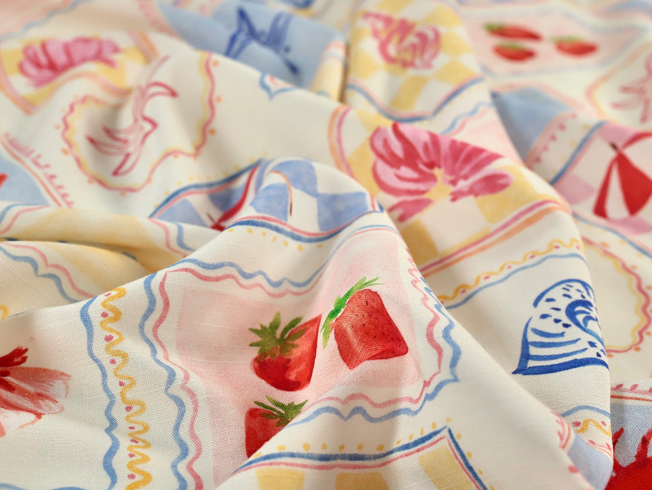 Fabric Godmother Cartolina Viscose Linen Ivory