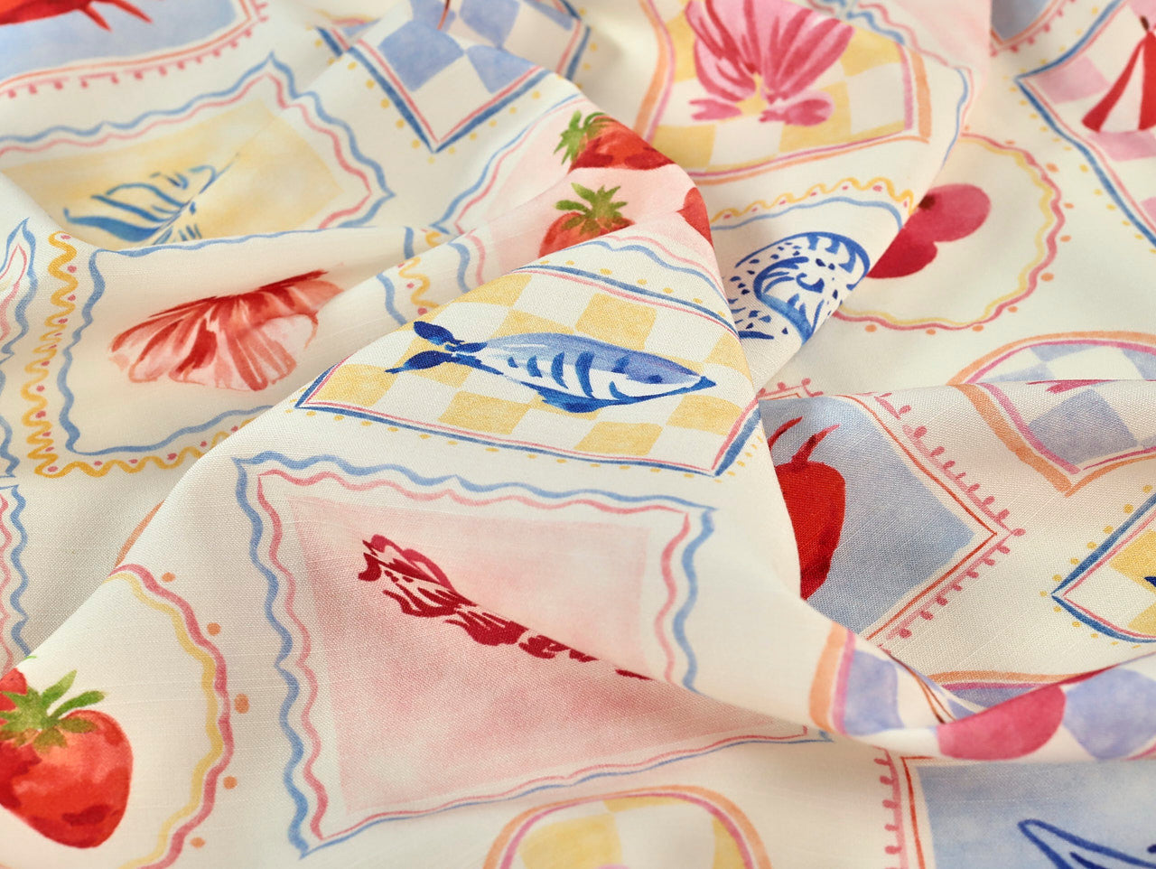 Fabric Godmother Cartolina Viscose Linen Ivory