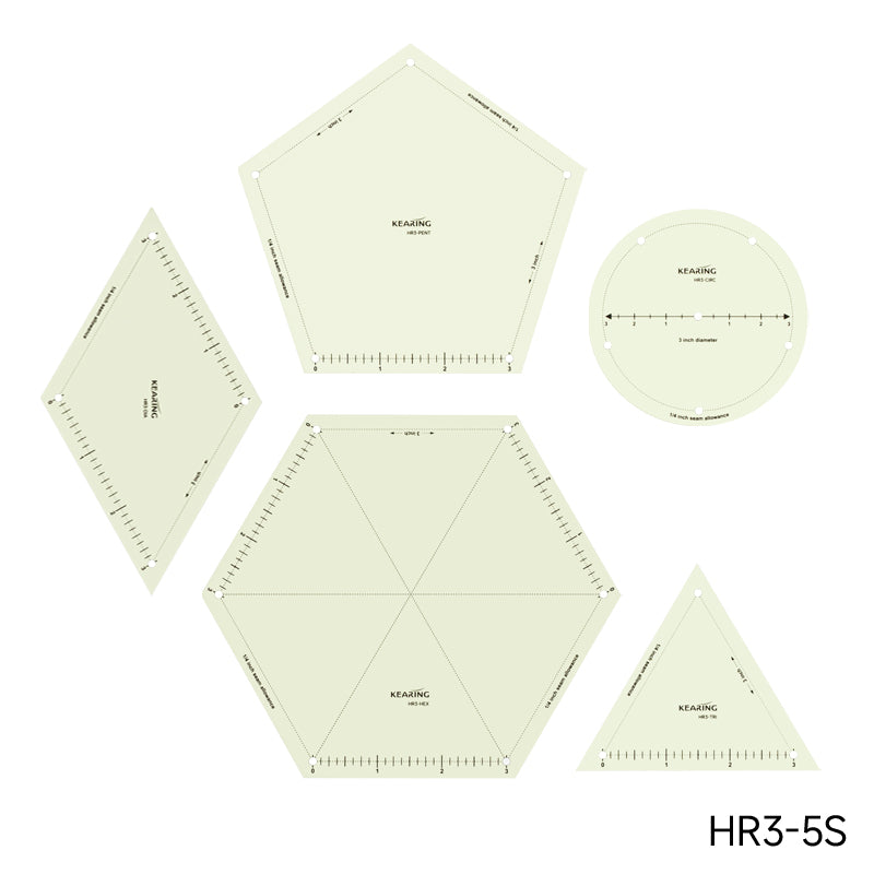 Hot Iron Quilting Template 5 Piece Set
