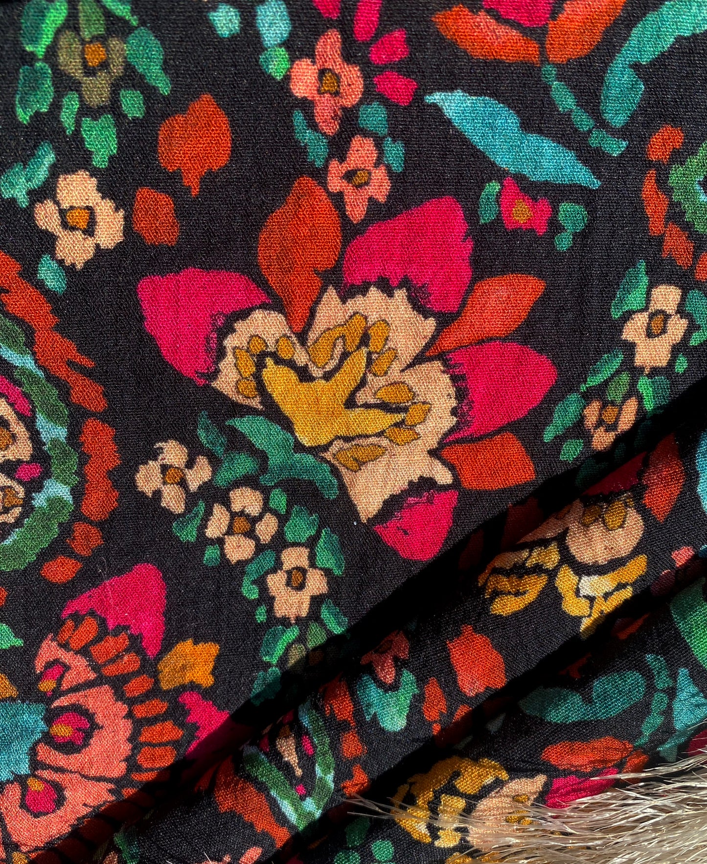 Vibrant Paisley Print Viscose Dressmaking Fabric by French Brand My Dress Made 'Bohemian'