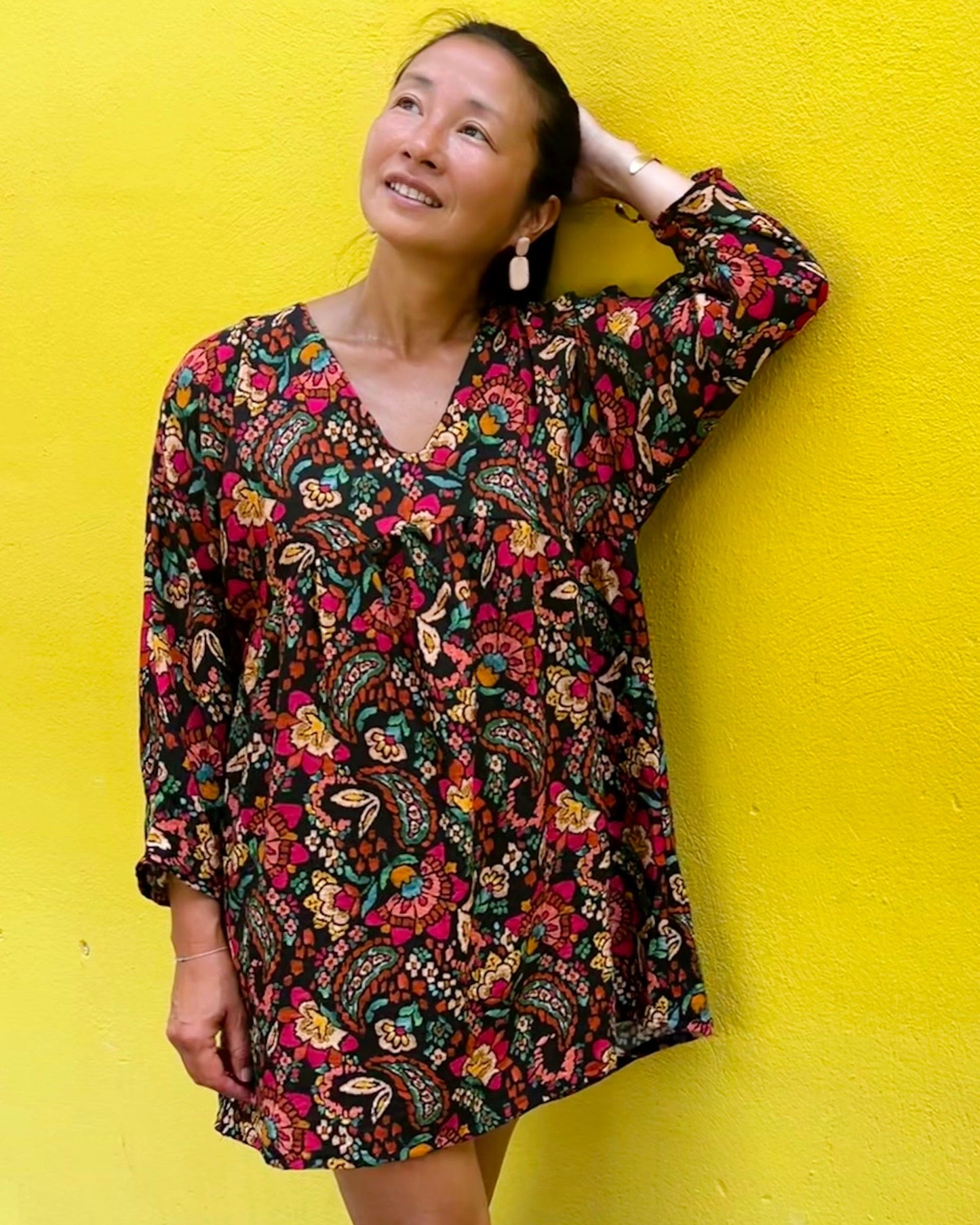 Vibrant Paisley Print Viscose Dressmaking Fabric by French Brand My Dress Made 'Bohemian'