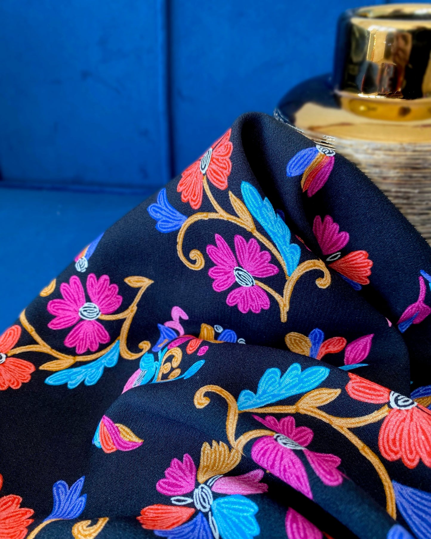 My Dress Made French Viscose Crepe Dressmaking Fabric, 'Imagine'