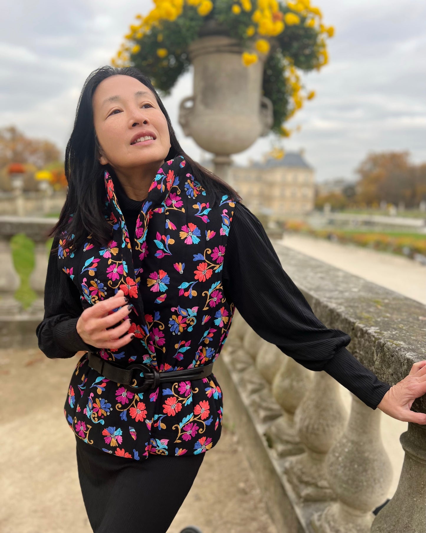 Bright Floral Viscose Crepe Dressmaking Fabric 'Imagine' by My Dress Made