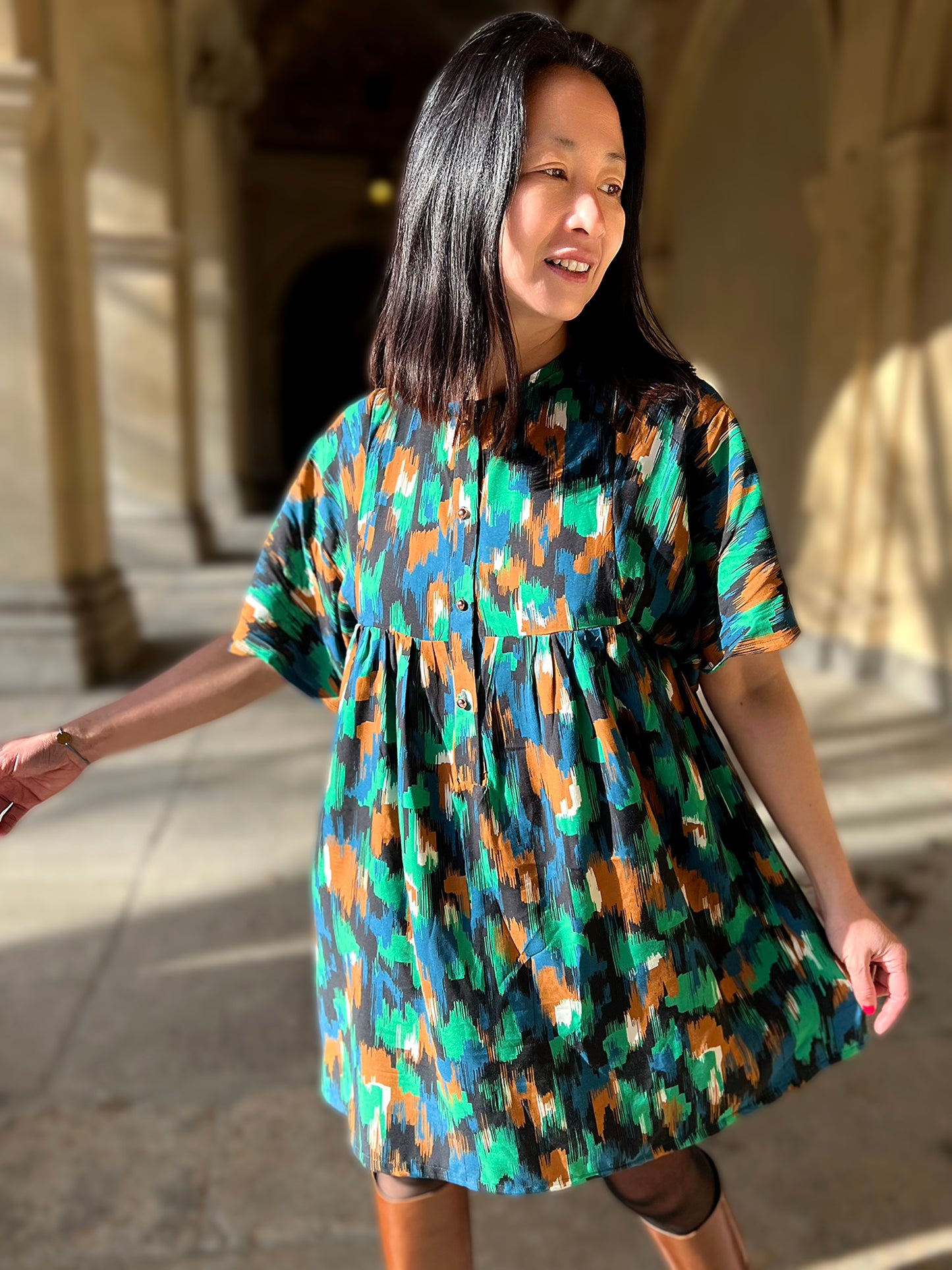 My Dress Made French Viscose Dressmaking Fabric, 'Waterfall'