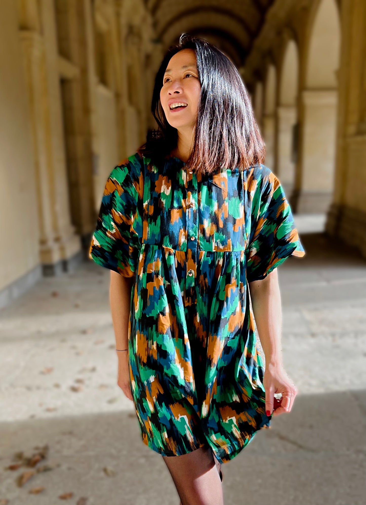 My Dress Made French Viscose Dressmaking Fabric, 'Waterfall'