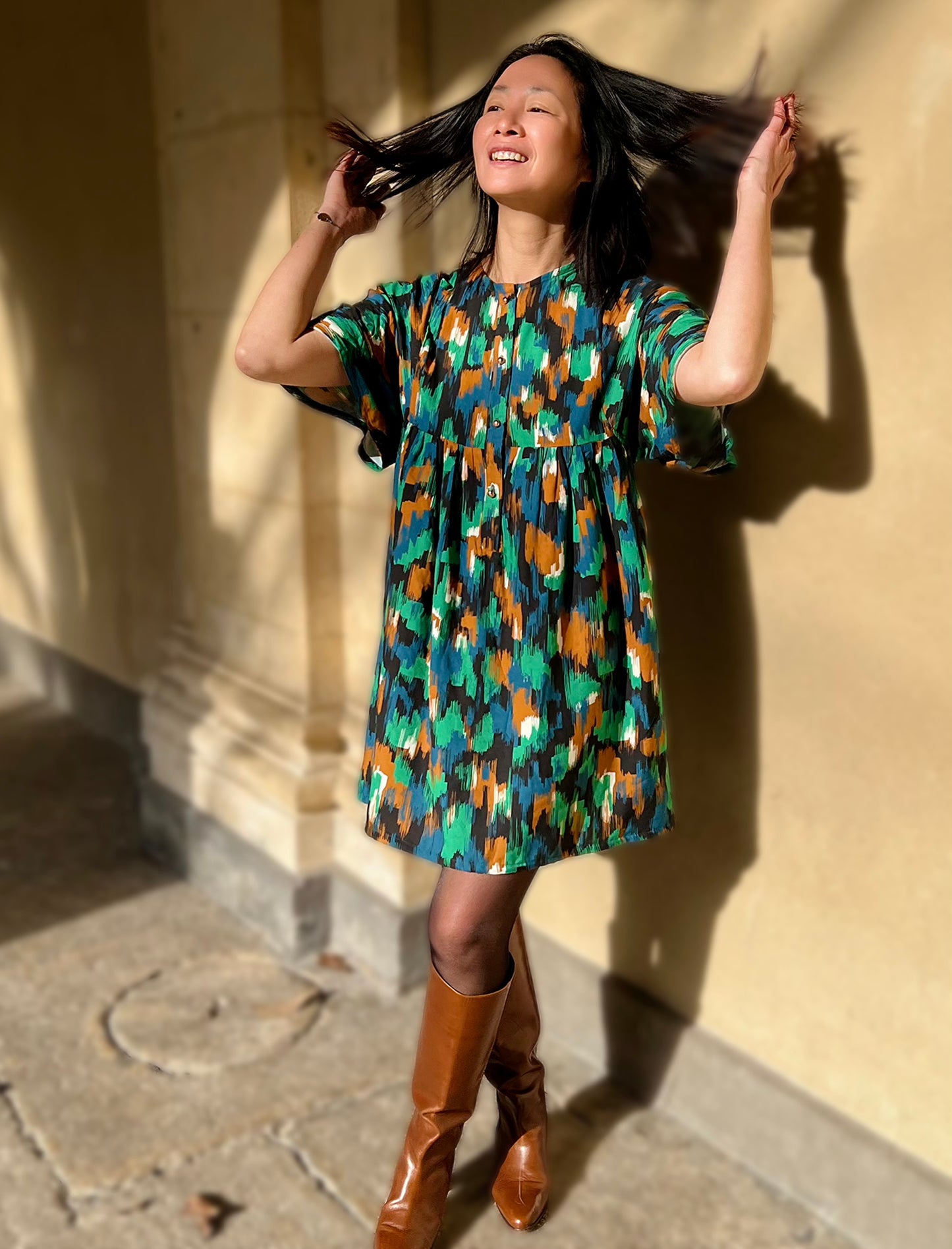 My Dress Made French Viscose Dressmaking Fabric, 'Waterfall'