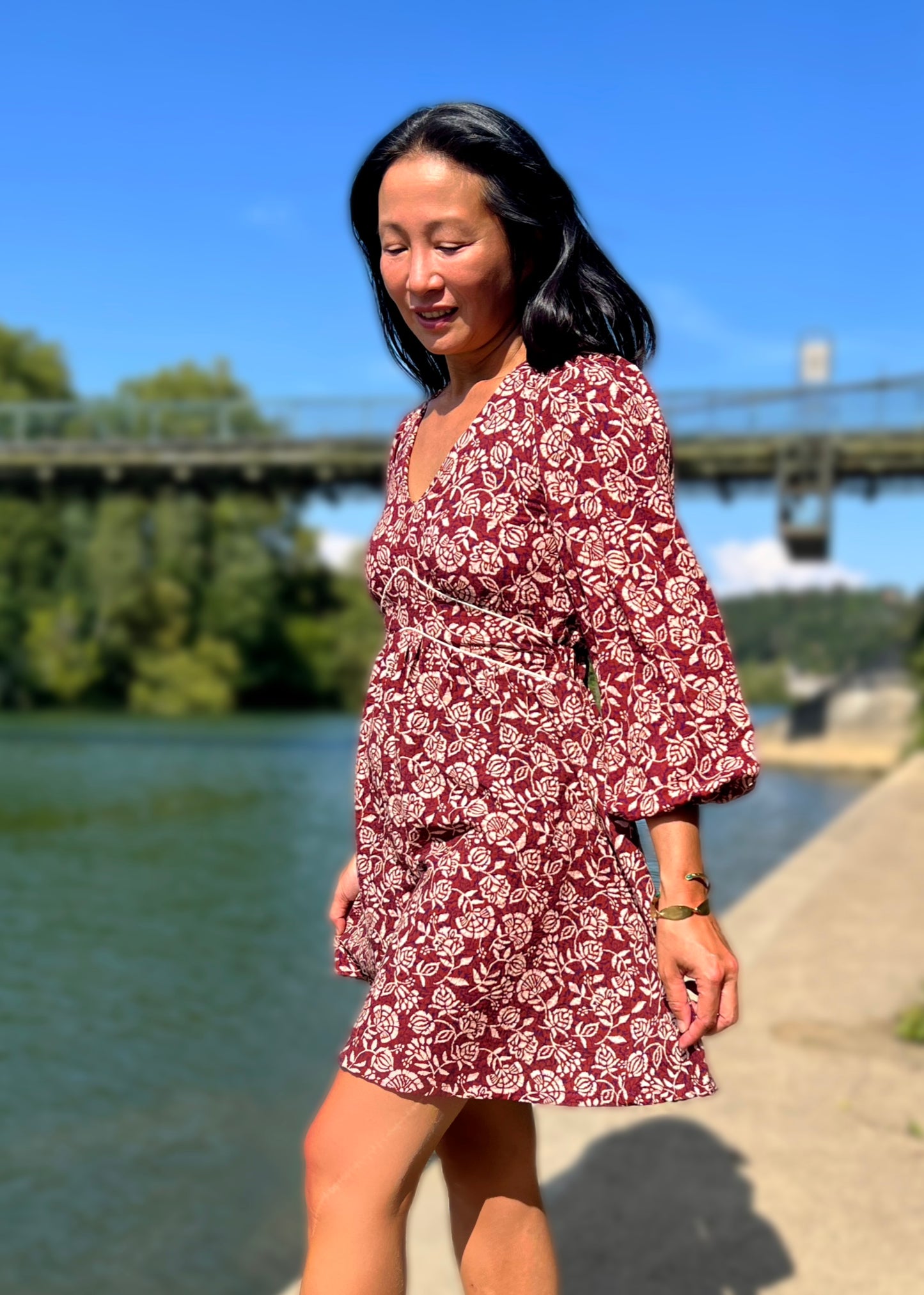My Dress Made French Viscose Dressmaking Fabric 'Celeste'