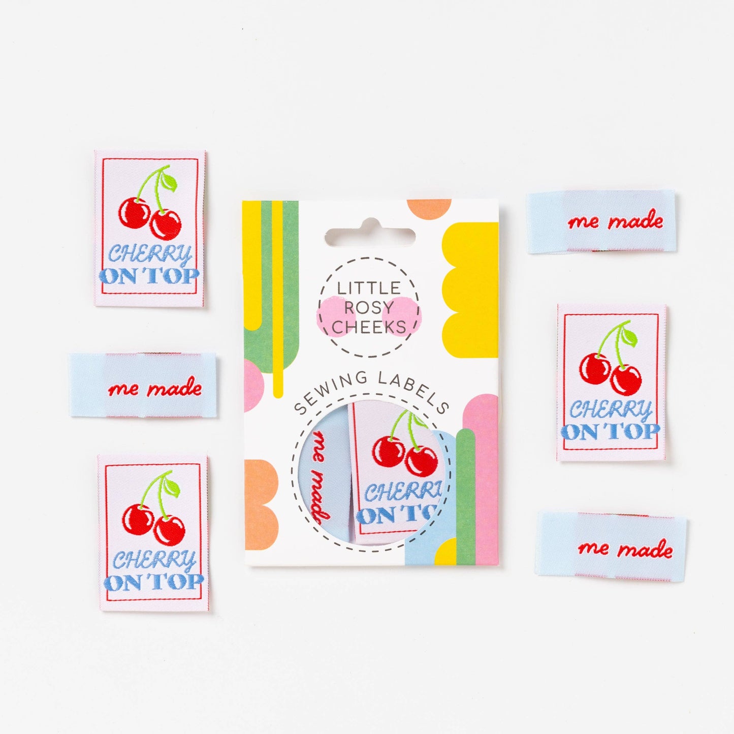 Little Rosy Cheeks Woven Sewing Labels - Cherry on Top