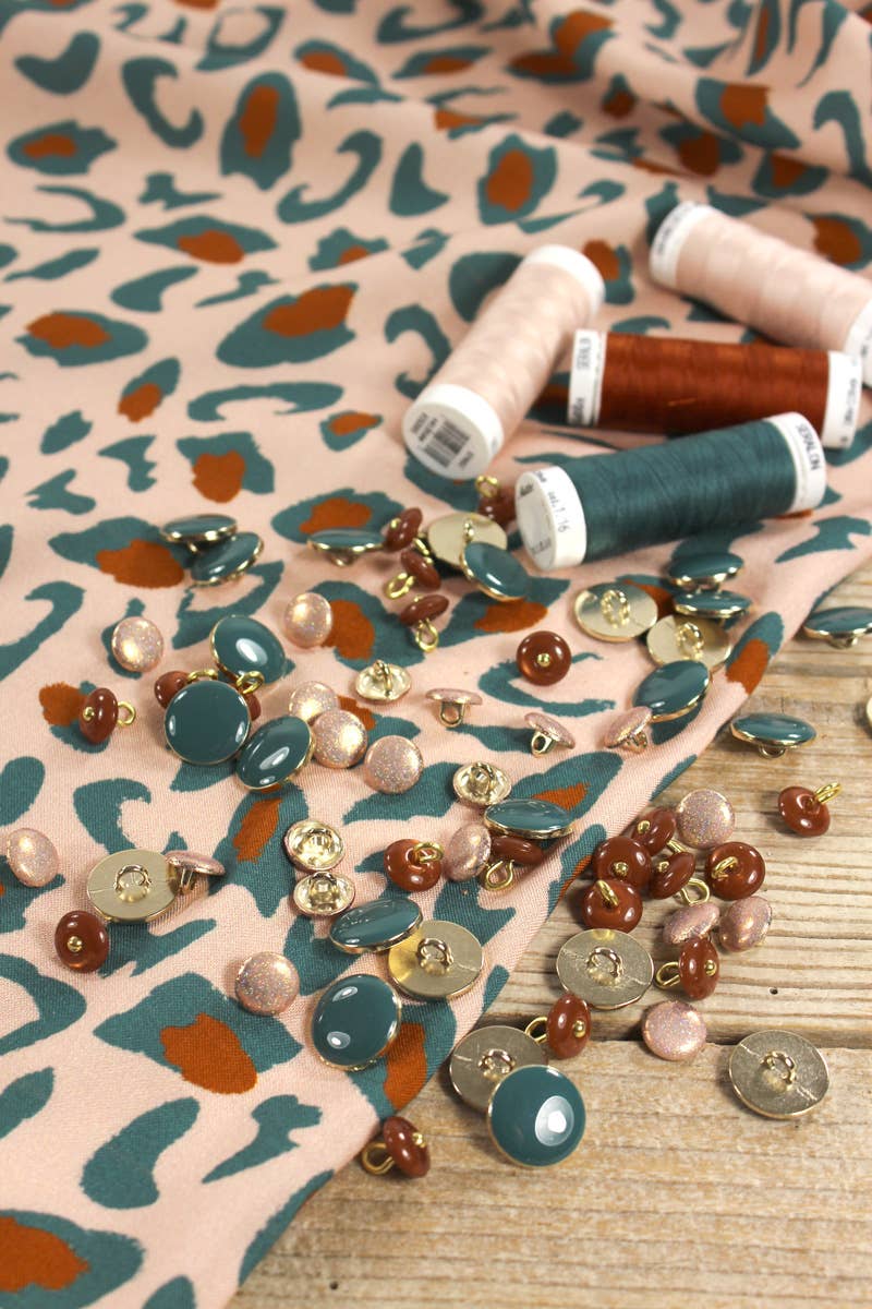 Viscose Dressmaking Fabric 'Bagheera' by Eglantine et Zoé in Eucalyptus Green