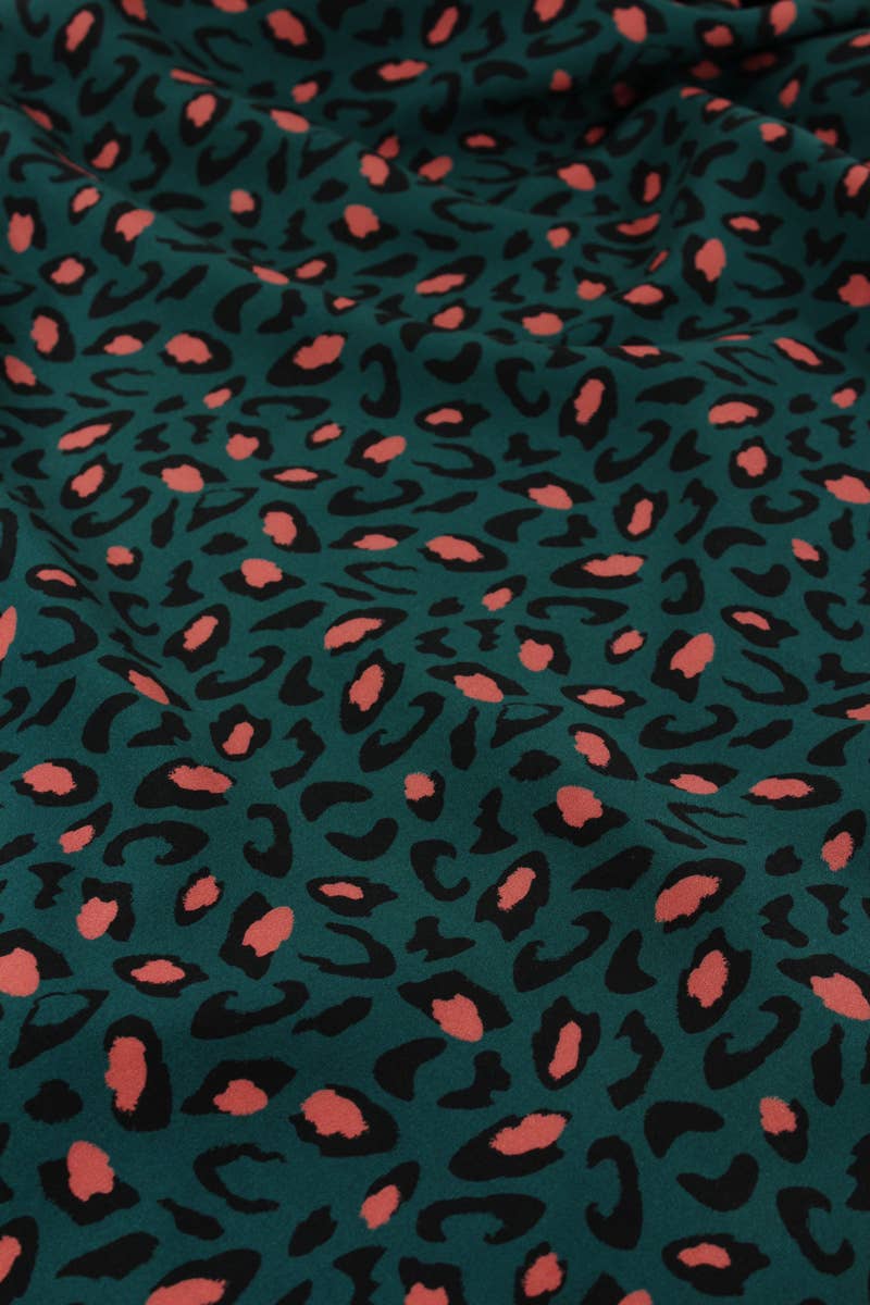 Viscose Dressmaking Fabric 'Bagheera' by Eglantine et Zoé in Dark Green Lagoon