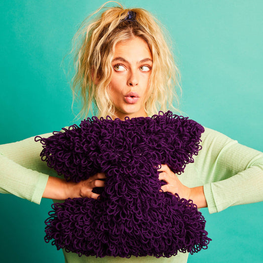 Kit de tejido Loopy Cushion, Sirdar Kith & Kin, kit completo para principiantes