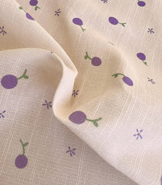 Viscose Cotton Dressmaking Fabric 'Prunette' by French Designer Cousette